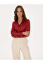 Burgundy Regular Fit Satin Long Sleeve Shirt 50319346-Vr014 - 3