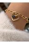 Women's Watch Square Case, Gold Yellow Steel Band, Original Box, Bracelet Gift - 8