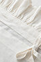 Miranda Cream Double Size 100% Organic Cotton Linen Duvet Cover Set - 5