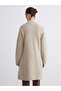 Beige Shawl Collar Patterned Women's Knitwear Cardigan - 4