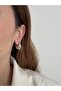 Minimal Damla Silver Hoop Earrings - 2
