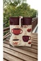 Burgundy Embroidery Cup Patterned Book Cover