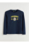 Giyçık Storeden Navy Blue Fenerbahçe Printed Men's Pajama Set - 2