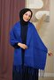 شال كتف شتوي بلون واحد على الوجهين