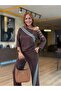 Şans Li̇fe Women's One-Shoulder Drawstring Top and Ribbed Pants Two-Piece Set - 3