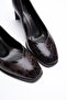 Women's Leather Heeled Shoes 6.5 cm Brown Spotted Marbina - 2