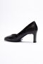 Women's Leather Heeled Shoes 6.5 cm Brown Spotted Marbina - 4