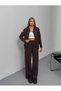 Şans Li̇fe Women's Hooded Elastic Waist Ribbed Detail on the Shoulders Two-Piece Pants Set - 2