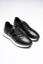 Men's Genuine Leather Sneaker Patent Leather Detailed Black Miro - 2