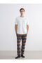 Esvab • Modern & Distinctive Regular Fit Checkered Embroidered Men's Pajama Bottoms - 2
