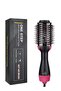 One Step Hair Dryer And Styler Brush Comb Black/Pink