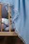 100% Cotton 4-Layer Muslin Baby Blanket Baby Blue 100X120Cm - 3