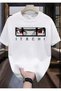 Uchiha Itachi Naruto Anime Character Design Printed T-Shirt Inisex White Short Sleeve