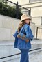 Women's Jean Jacket Coat-Thick Denim- Pocketed -Casual-Kt002484 Kt002484 - 2