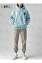 Wild Tiger Printed Unisex Light Blue Oversize Hooded Sweatshirt Hoodie - 3
