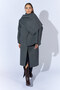 Detachable Shawl Collar Oversize Cashmere Coat - Anthracite |   Mkw359838-01 - 3