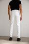 Men's Dobby Slim Fit White Trousers - 5