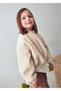 Girl's Shirt Detailed Plush Sweater Cream 4431