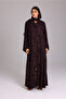 Modern Maxi Unique Prints Purple Abaya - 5