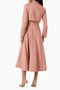 Eliana Denim Dress, Modern Cut and Gold Detail Dress - 4