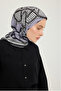 Süvarı Coat of Arms - Lilac - Vierra Patterned Viscose Scarf - 90X90 cm - 2