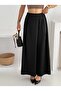 Satin Fabric Wide Leg Trousers - 3