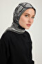 Cavalry Coat of Arms - Black - Vierra Patterned Viscose Scarf - 90X90 cm - 2