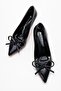 Women's High Heels; Black Patent Leather - 5