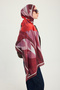 Illuminated Flowers - Burgundy - Vierra Patterned Viscose Shawl - 70X190 cm - 2