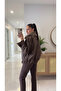Onda Bitter Brown Leather Jacket with Removable Fur Collar - 3
