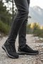 Black Genuine Leather Non-Slip Water Repellent Men's Outdoor Shoes 2343 m - 3
