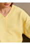 10645 V-Neck Wool Blend Sweater-Dark Yellow - 4