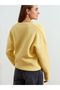 10645 V-Neck Wool Blend Sweater-Dark Yellow - 2