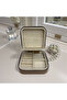 Medium Size (15×15) Organizer Jewelry Storage Box Travel Jewelry Bag Leather Wooden Case - 3