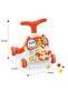 - Baby Push Walker with Learning Panel - Orange - 8