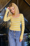 Women's Square Collar Long Sleeve Full Lycra Cotton Soft Textured Full Patterned Body Blouse - 2