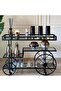 FFD Elegant Metal Food Serving Trolley – 1.3cm Metal Frame Trolley Kitchen 80x40x90cm - 2