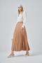 Women's Pleated Skirt Camel 30390 - 4