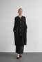 Women's Knitwear Gold Buttoned Midi Length Hijab Cardigan