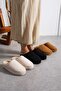 Women's Fur-Lined Stylish Stone-Embroidered Warm-Lined House Slippers Bohça Dowry Slippers Stc1177 - 5