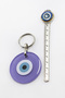 Handmade Flat Glass Evil Eye Beaded Purple Glass Evil Eye Keychain, Gift Bag Ornament - 4