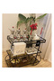 FFD Elegant 4-Wheel Metal Serving Trolley with Clear Glass Top – Multi-Purpose Kitchen 100x40x90cm - 7