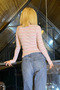 Women's Square Collar Long Sleeve Full Lycra Cotton Soft Textured Full Patterned Body Blouse - 5