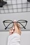 Cat Eye 55 Ekartman Metal Transparent Women Men Unisex Blue Light Protection Screen Glasses Eyewear - 2
