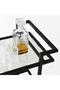 FFD Elegant 2-Tier Metal Serving Trolley with Glass Shelves and Lockable Casters – 80x40x90cm - 6