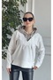 Leopard Print Hooded Sweatshirt with Lace-Up Detail and Side Slits on Two Sides Premium Quality Sweatshirt - 3