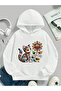 Cute Cats Printed Hooded Children's Sweatshirt