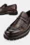 Men's Brown Genuine Natural Leather Size 39-45 Eva Sole Loafer Shoes - 6