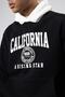 Double Color Printed Oversize Sweatshirt Black - 4