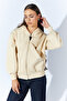 Butter Hooded Sweatshirt with Large Pocket Appearance and Zipper Closure |   Ek100275502 - 7